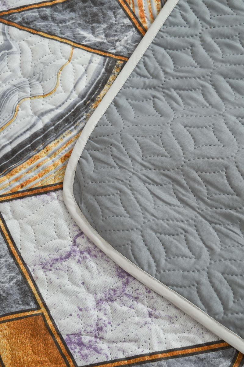 Покрывало двустороннее Комфорт Серый мрамор - 1