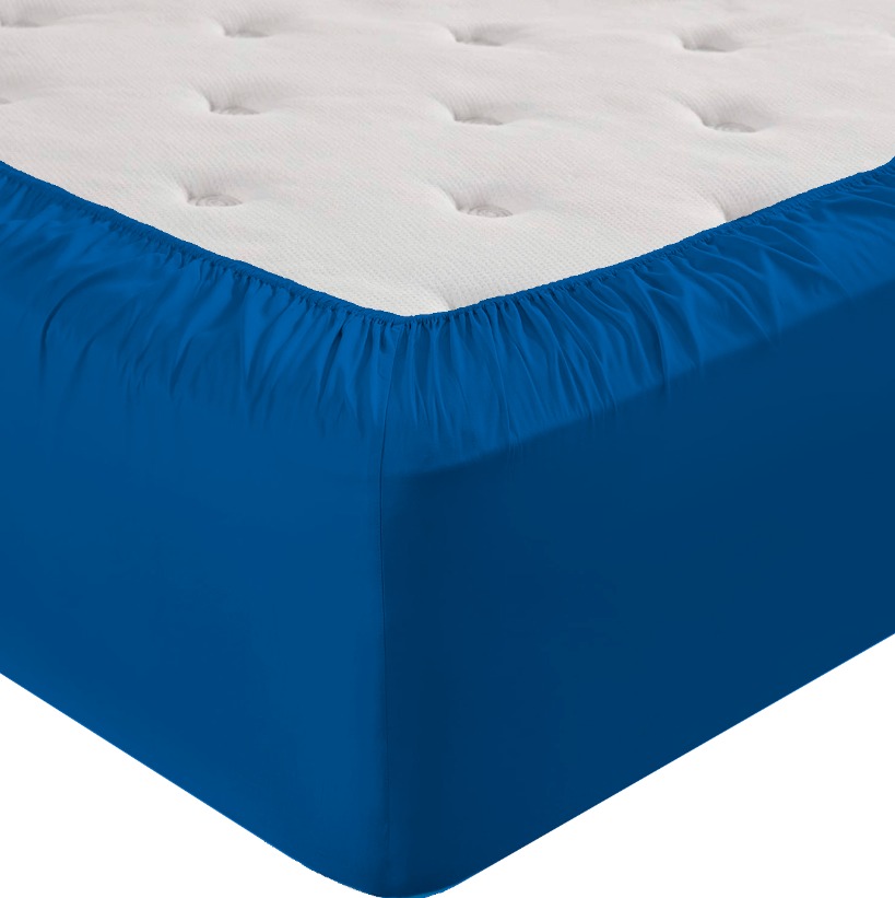 Простыня трикотажная на резинке Fine Line синий - 1