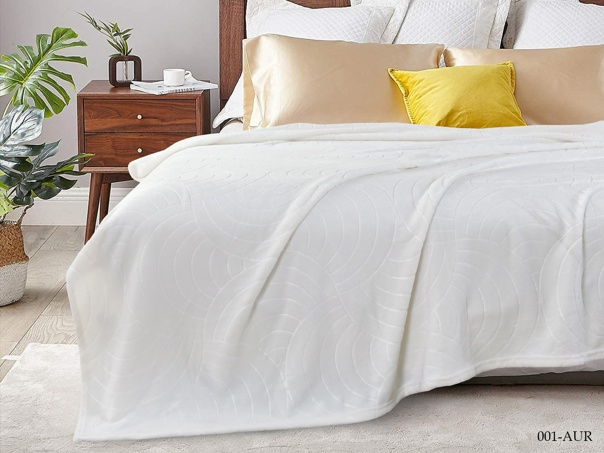 Плед велсофт Fine Line АУРА/AURA 180001-AUR- белый - 0