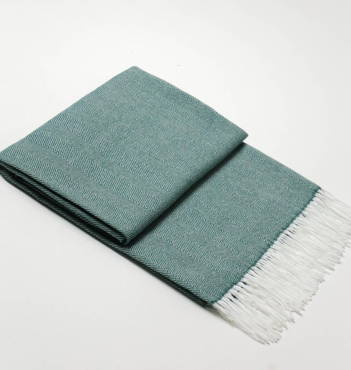 Плед смесовой Vse DOMA бел-зел рап.1 Милан - 0