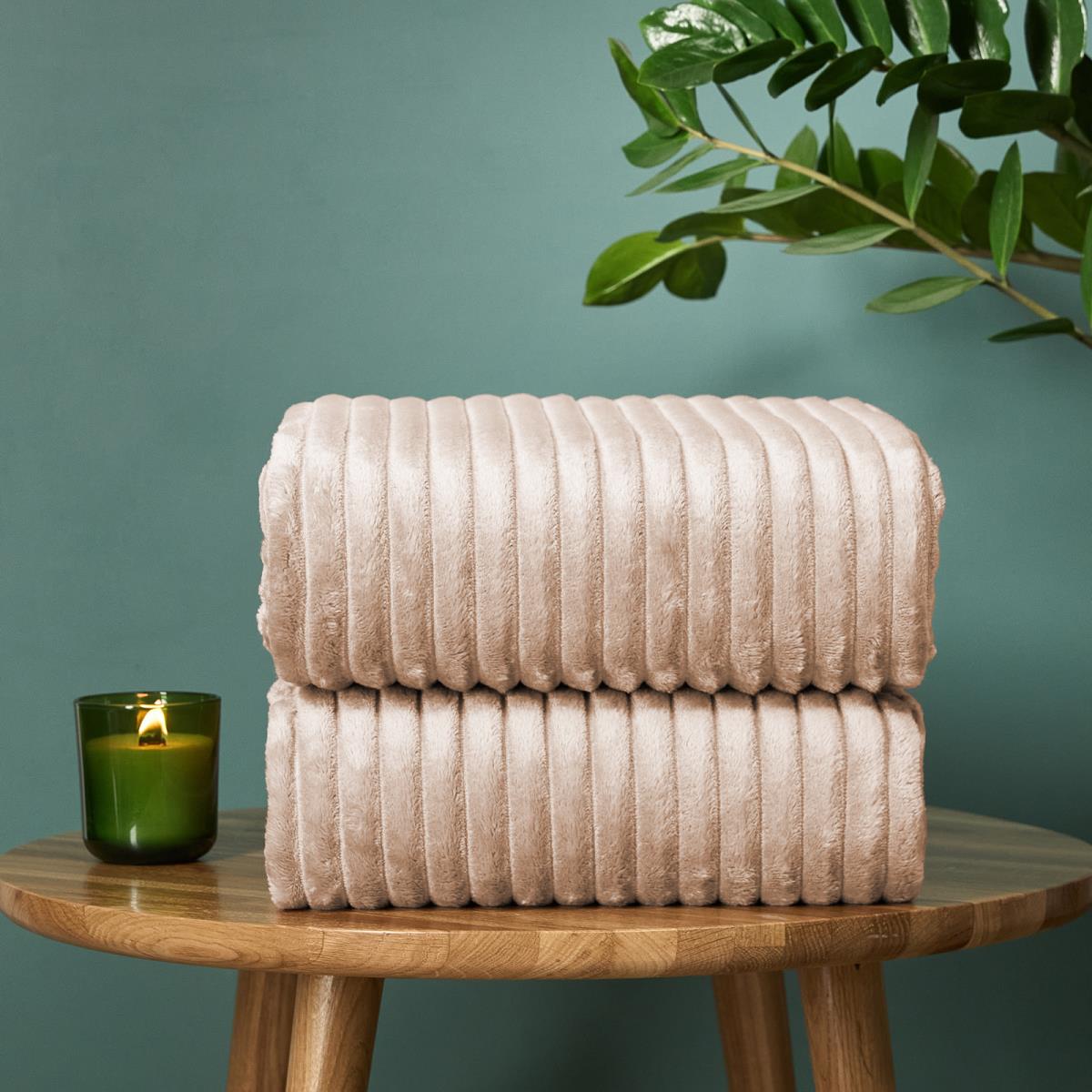 Плед велсофт Fine Line Брызги шампанского 141012 полоса - 1