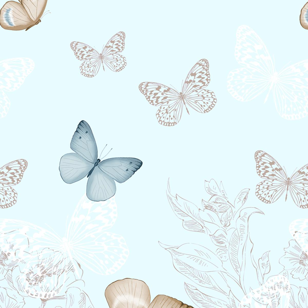 Бязь Премиум 150 см наб рис.64050-1 Лаверна голубой (комп 965852) - 1