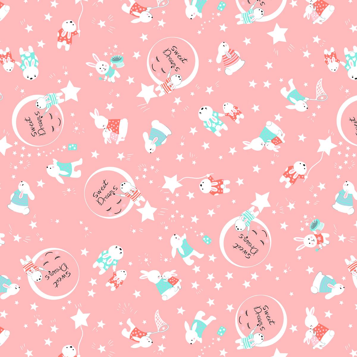 Ситец 95 см наб рис.64044-4 Космик розовый - 0