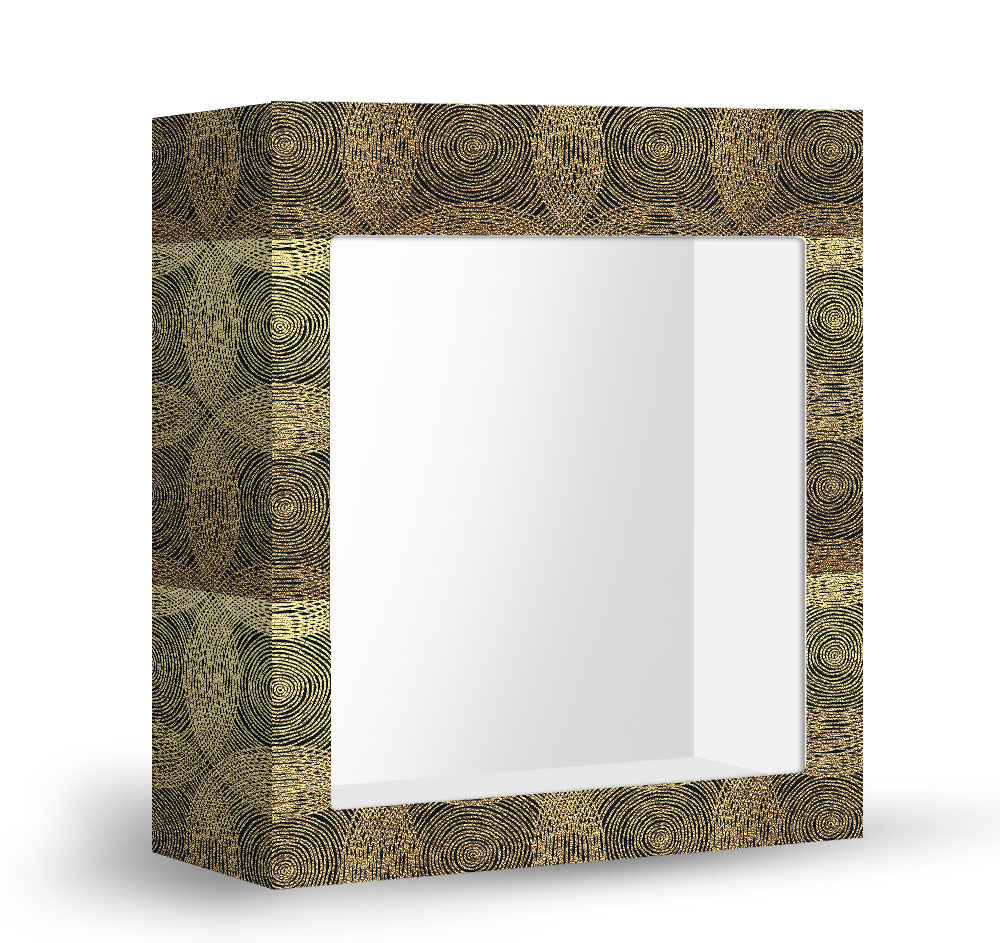 Коробка большая 27х36х7,5 см (пенал) Круги на темном - 0