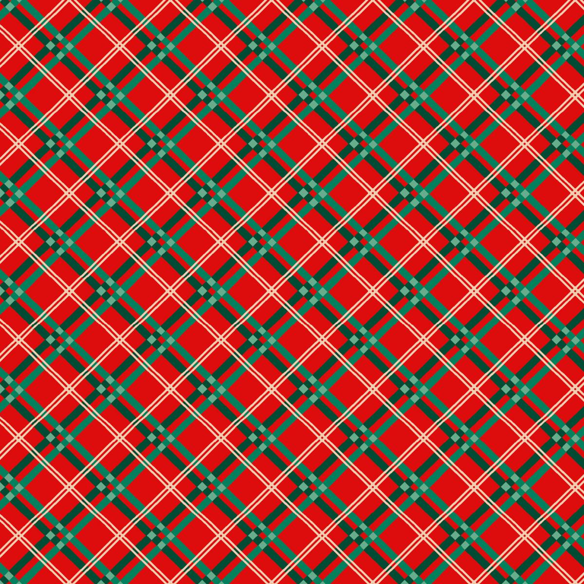 Рогожка 150 см наб рис.62037-1 Клетка Кристмас - 1