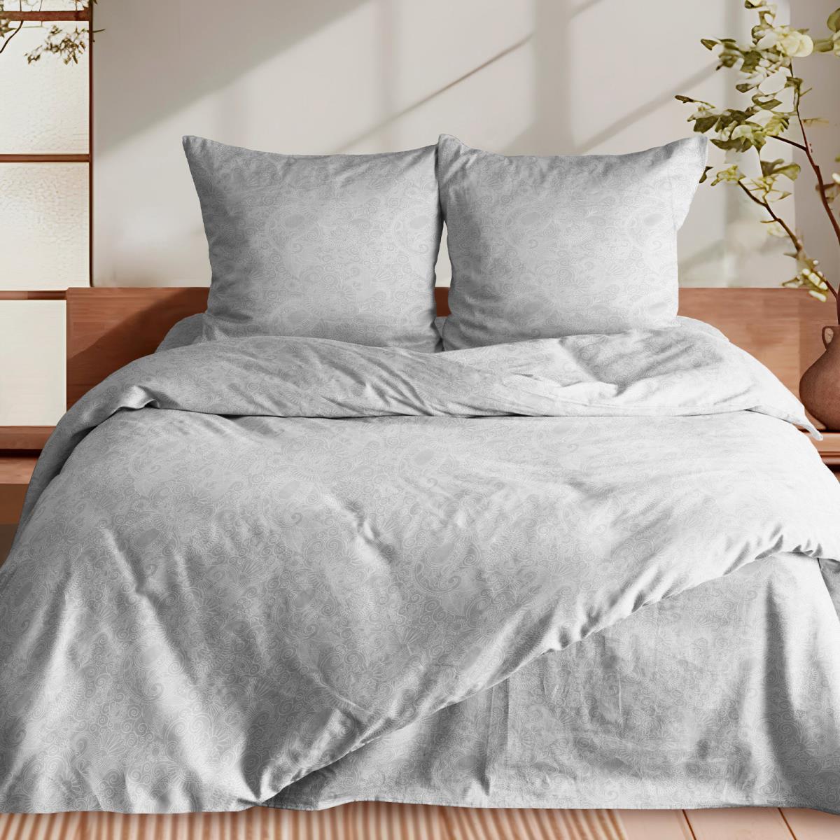 КПБ перкаль Fine Line рис.6289-1 Иней NEW. - 0