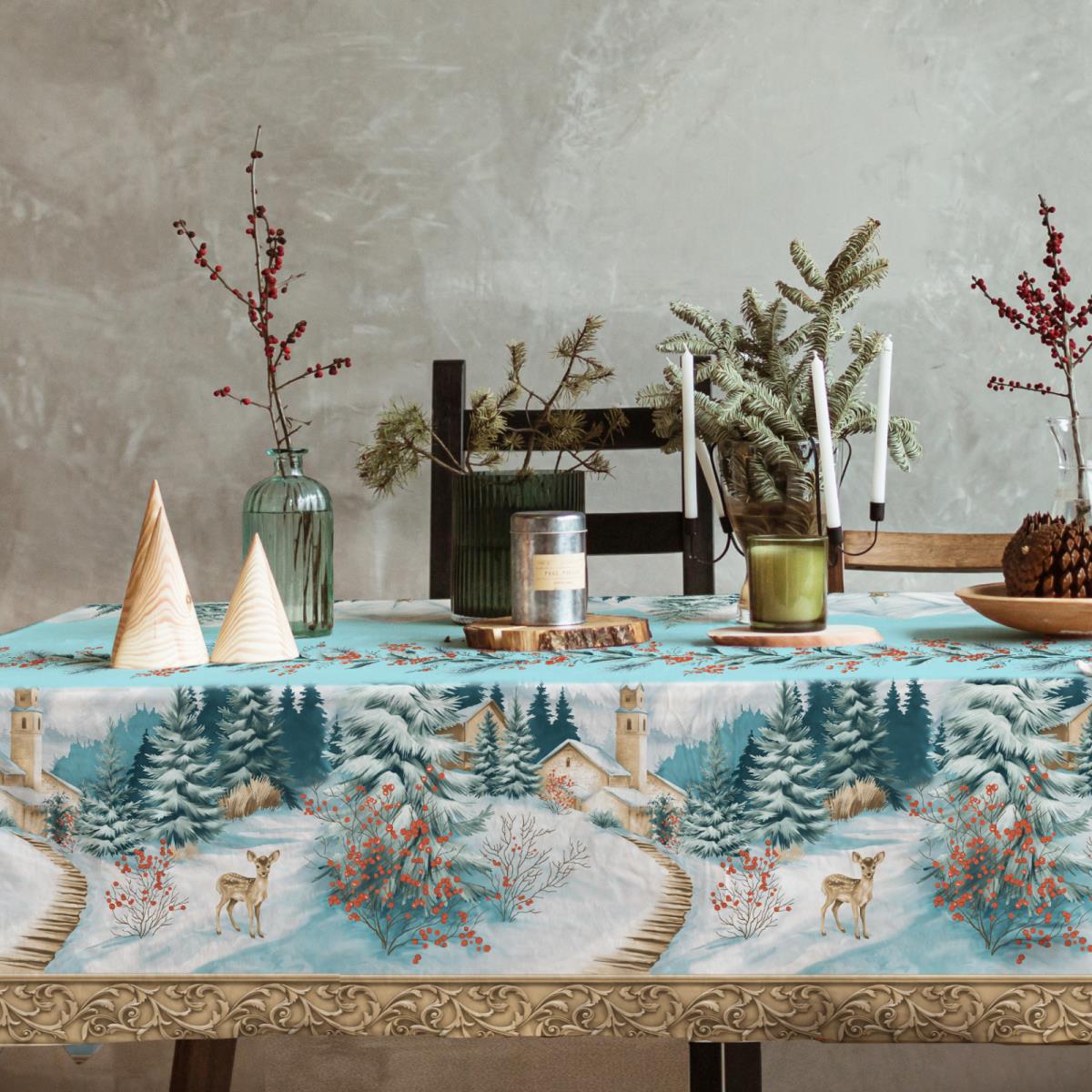 Скатерть рогожка Vse DOMA рис.60323-1 Лес чудес - 0