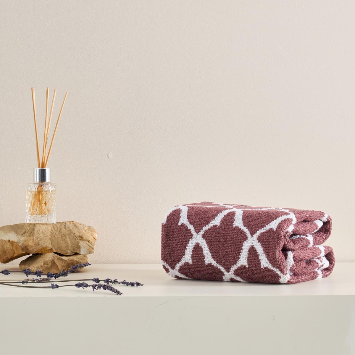 Полотенце махровое Fine Line Орнамент , коричневый, пестроткань - 2