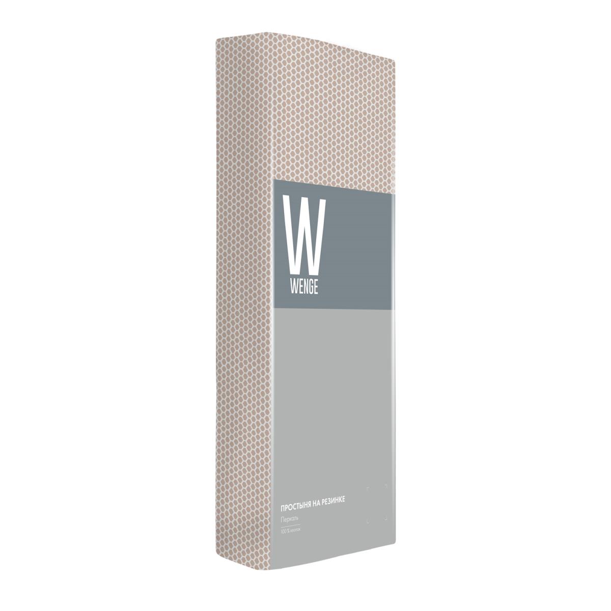 Простыня на резинке перкаль WENGE рис.40060-10 - 2
