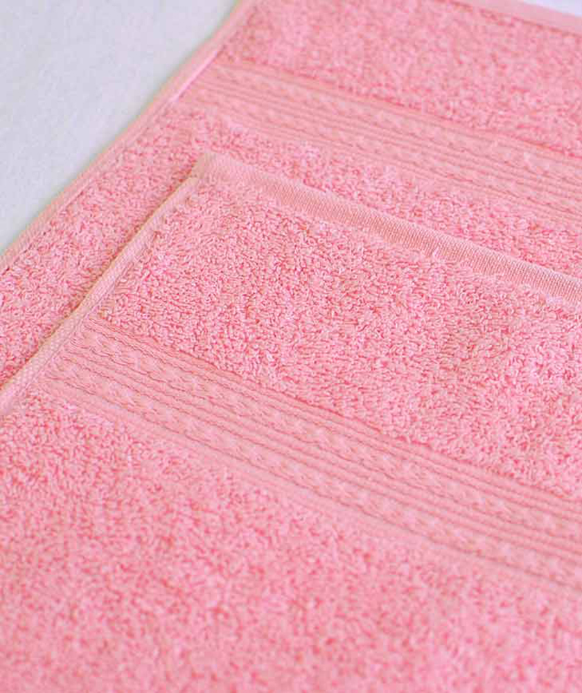 Полотенце АС, Розовый махровое - 0