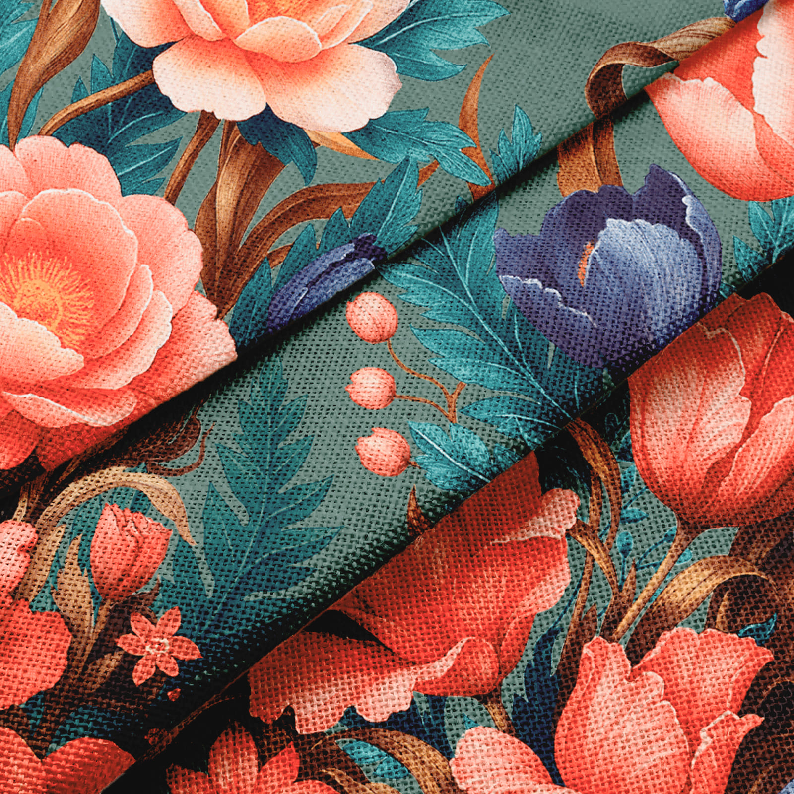 Рогожка 150 см наб рис.29454-1 Цветосад - 3