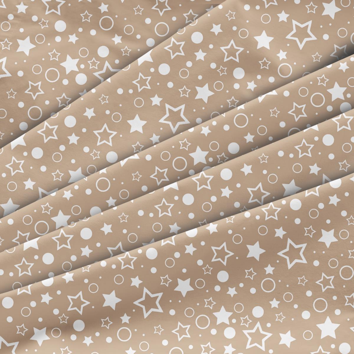 Перкаль 150 см наб рис.64016-5 Белое ассорти на бежевом (комп 923884) - 2