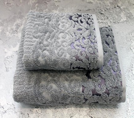 Полотенце махровое NAOMI 100% хлопок, серый - 0