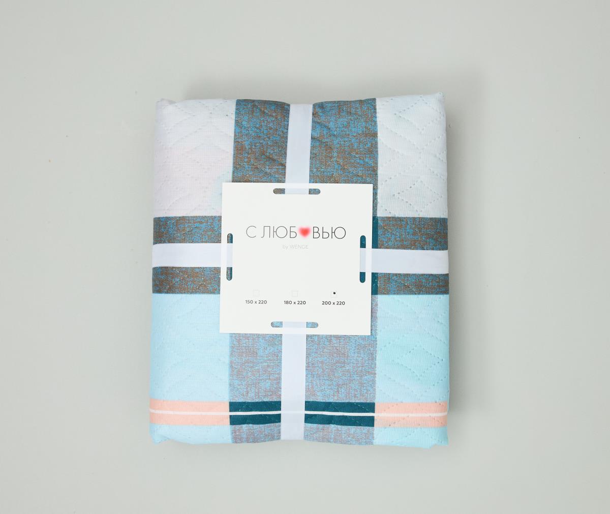 Покрывало однотонное п/э Комфорт Клетка розовая - 3