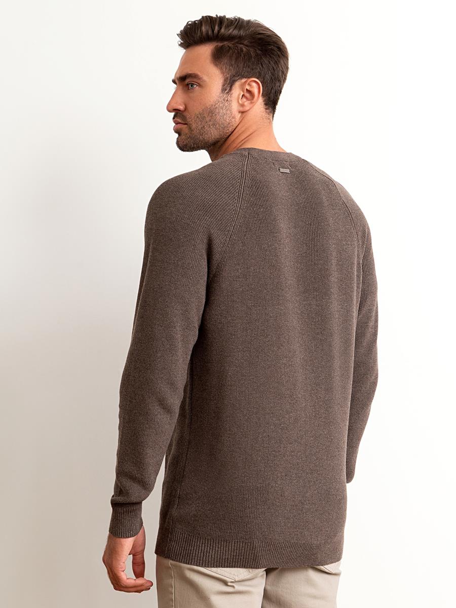 Джемпер муж BeGood AW23MK266 коричневый меланж - 1