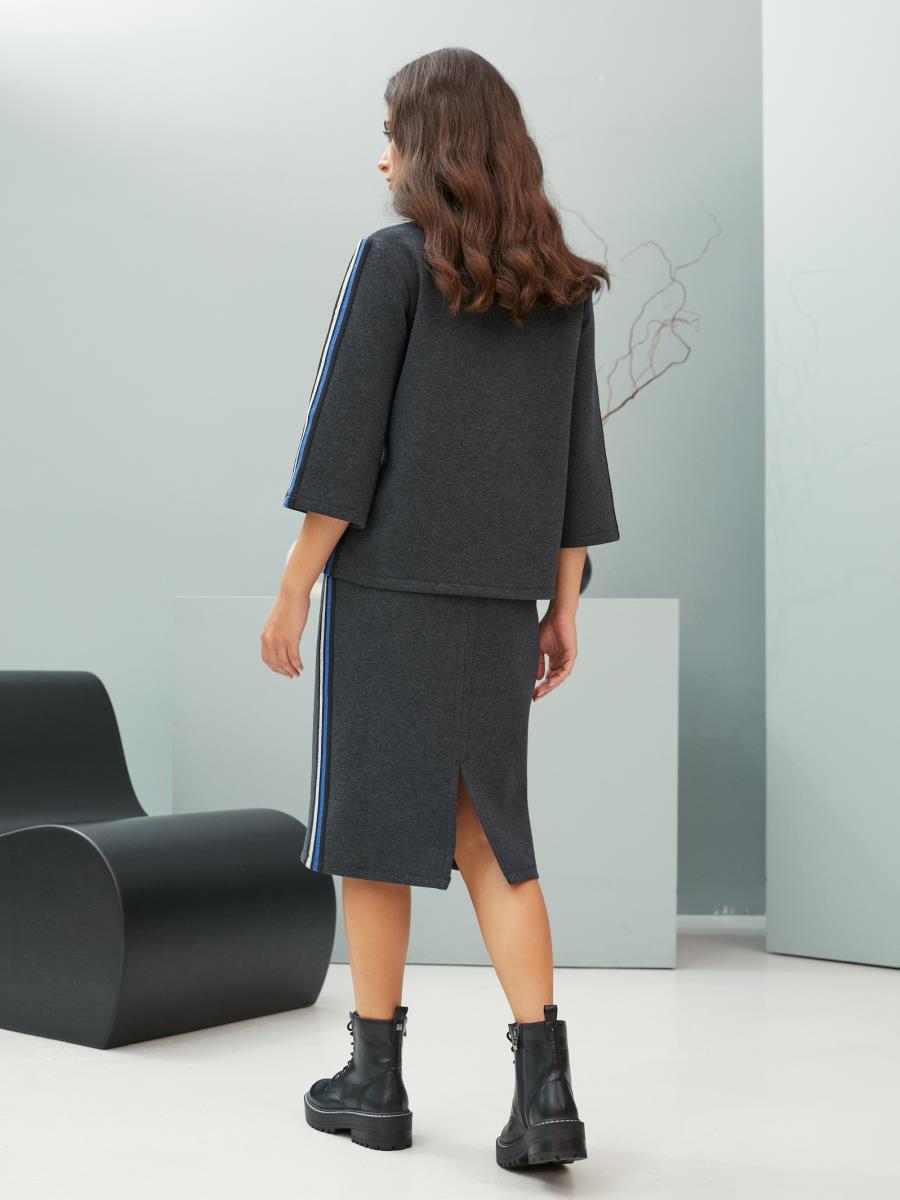 Юбка жен Be Good AW20WJ199 темно-серый меланж - 1