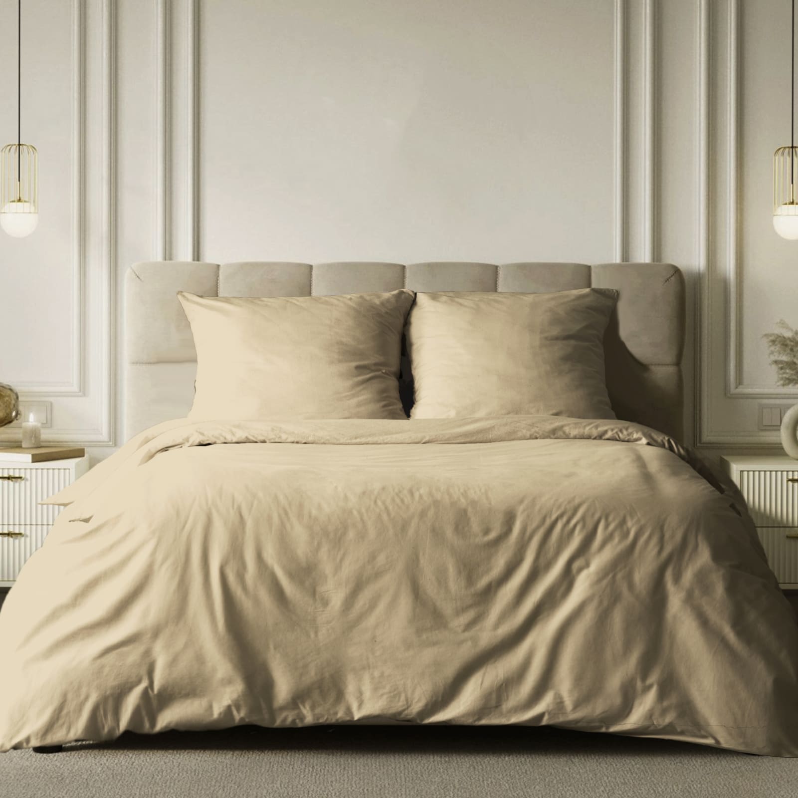 Бязь Премиум 220 см г/к рис.86211-11 песочный АК - 0