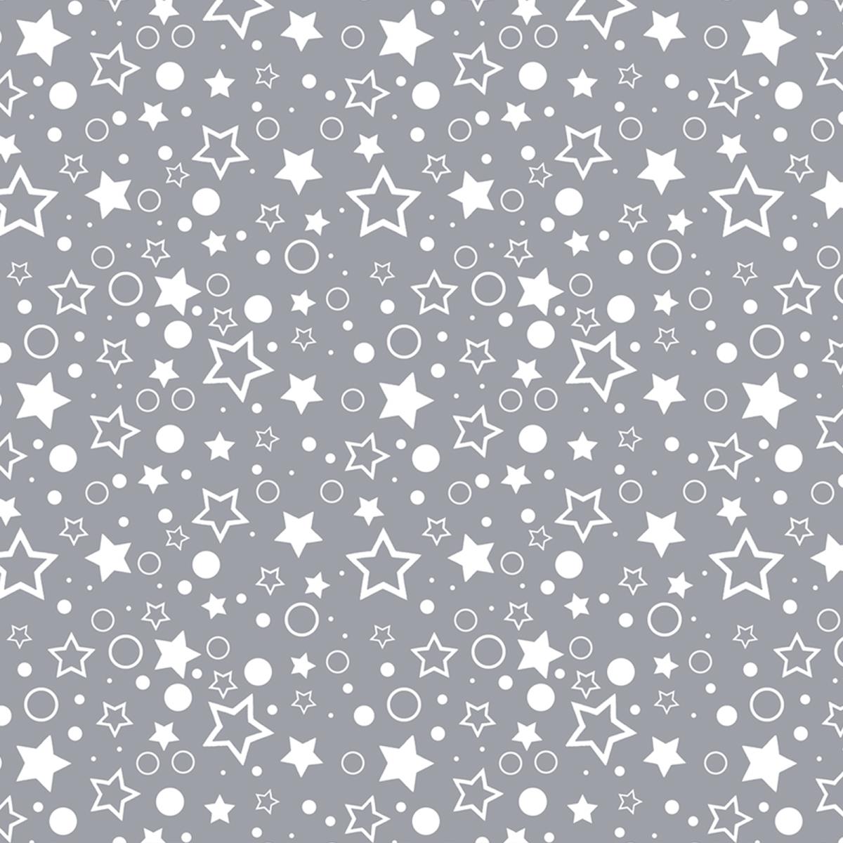 Перкаль 150 см наб рис.64016-2 Белое ассорти на сером (комп 923885) - 1