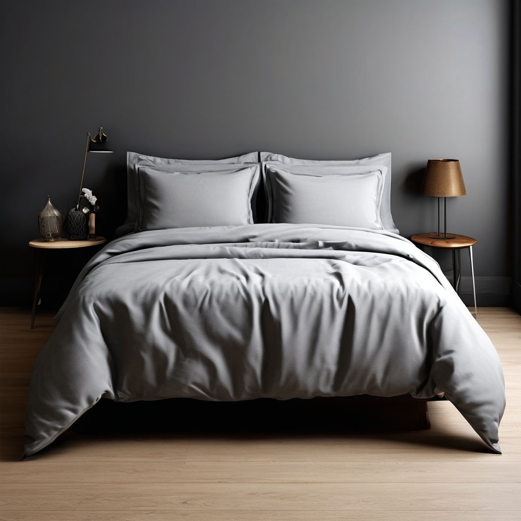 КПБ поплин серый Эстелика - 0