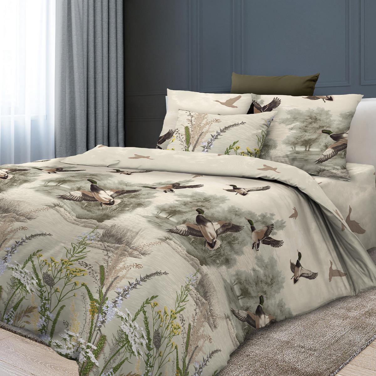 Бязь Премиум 220 см наб рис.6919-1 Утиная охота - 0