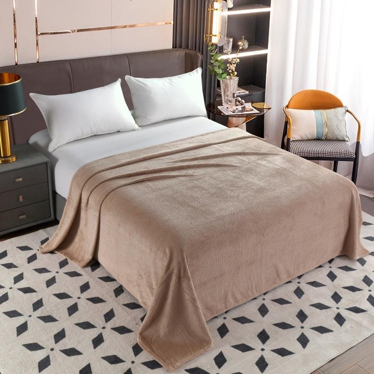 Плед велсофт Все ДOMA/Vse DOMA пиноли, цвет бежевый, ролик - 0