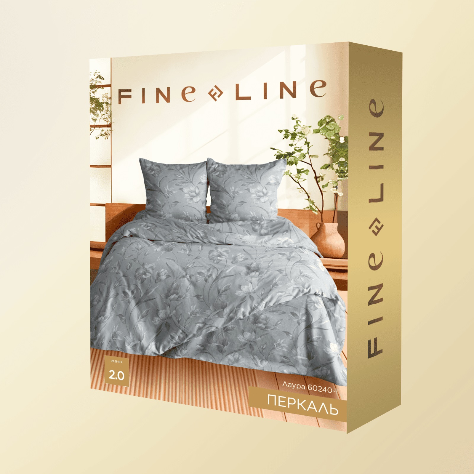 КПБ перкаль Fine Line рис.60240-1 Лаура - 3