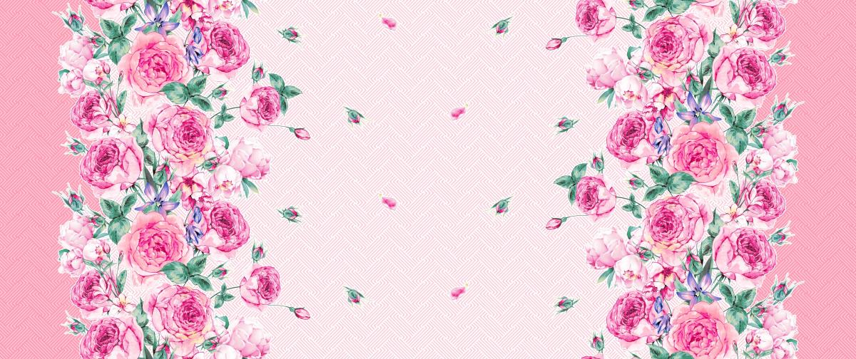 Рогожка наб 170гр/м2 рис.10522-1 Пионы (скатерть) - 0