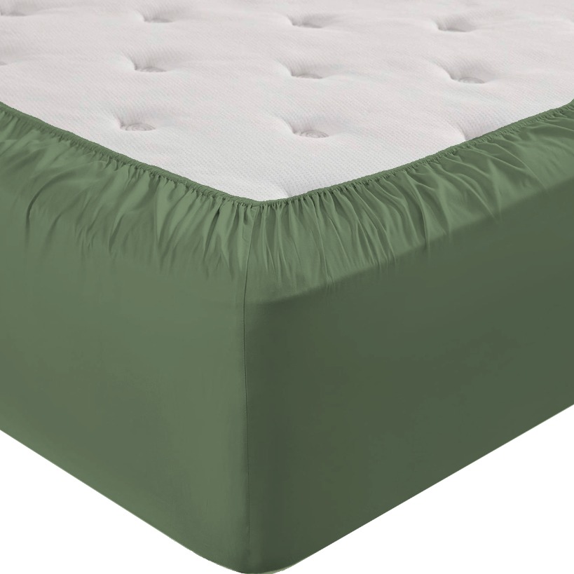 Простыня трикотажная на резинке Fine Line фисташковый - 1