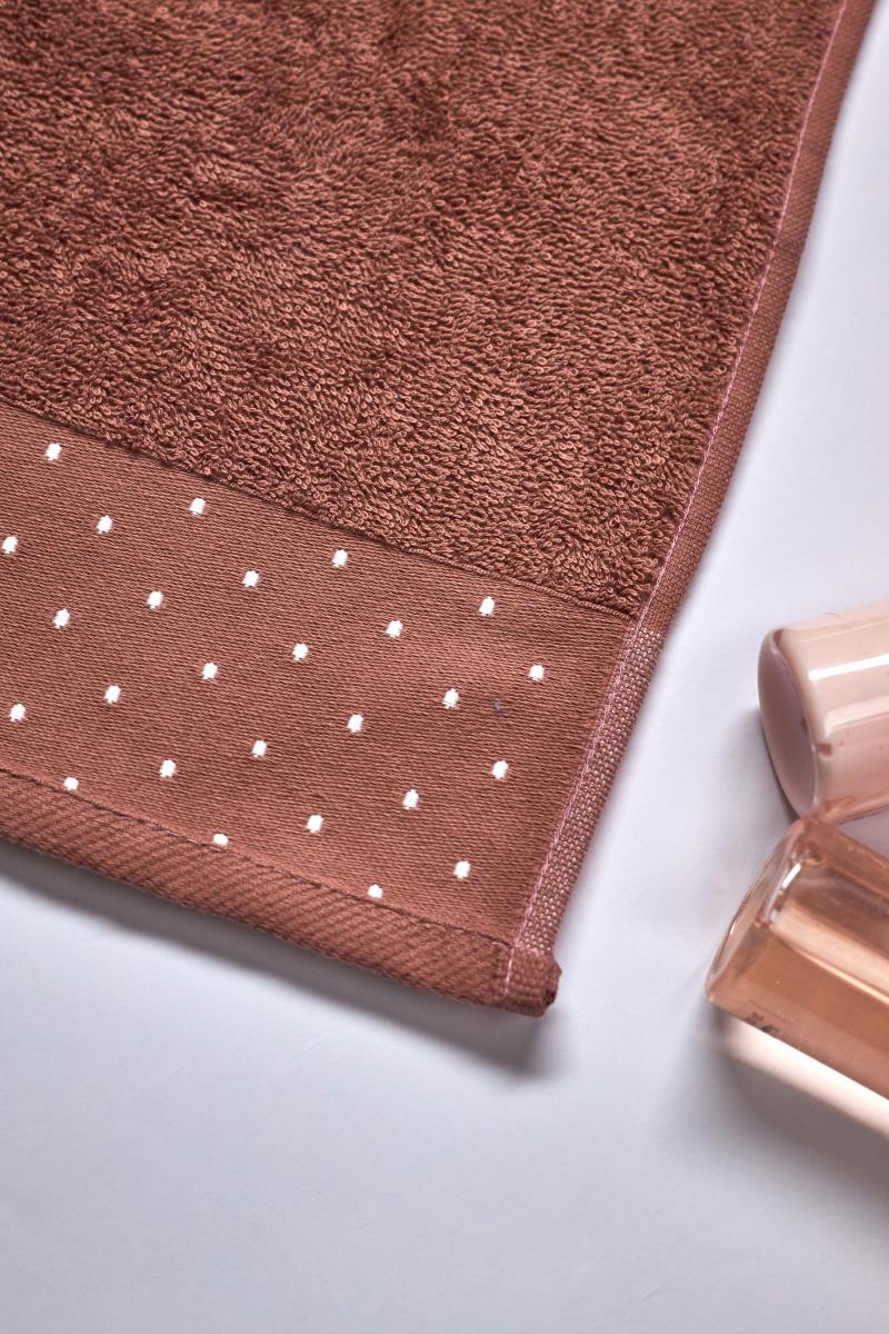 Полотенце махровое Fine Line бордюр Горошки шоколад - 2