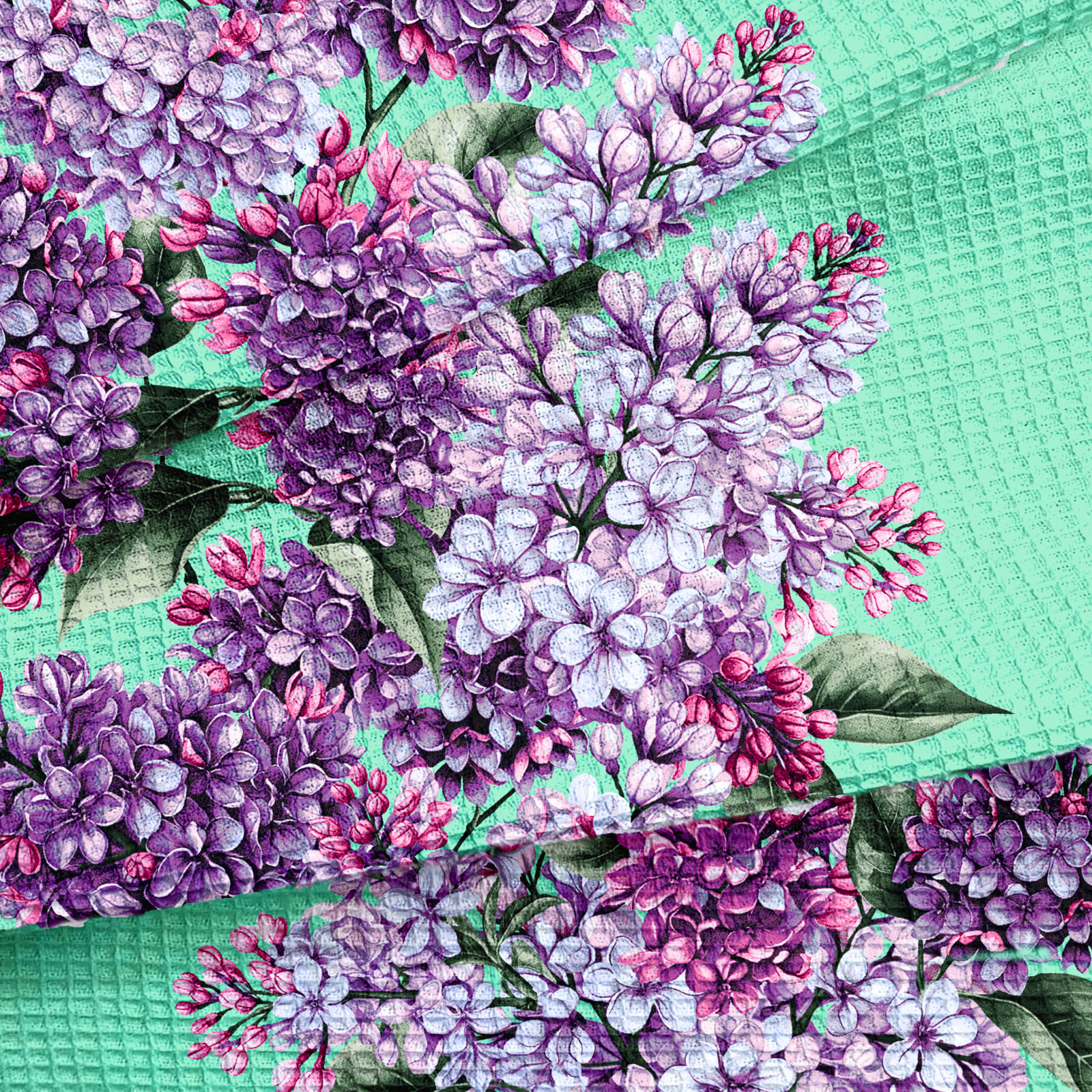 Полотно вафельное 50 см наб рис.29428-1 Сирень - 3