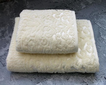 Полотенце махровое NAOMI 100% хлопок, кремовый - 0