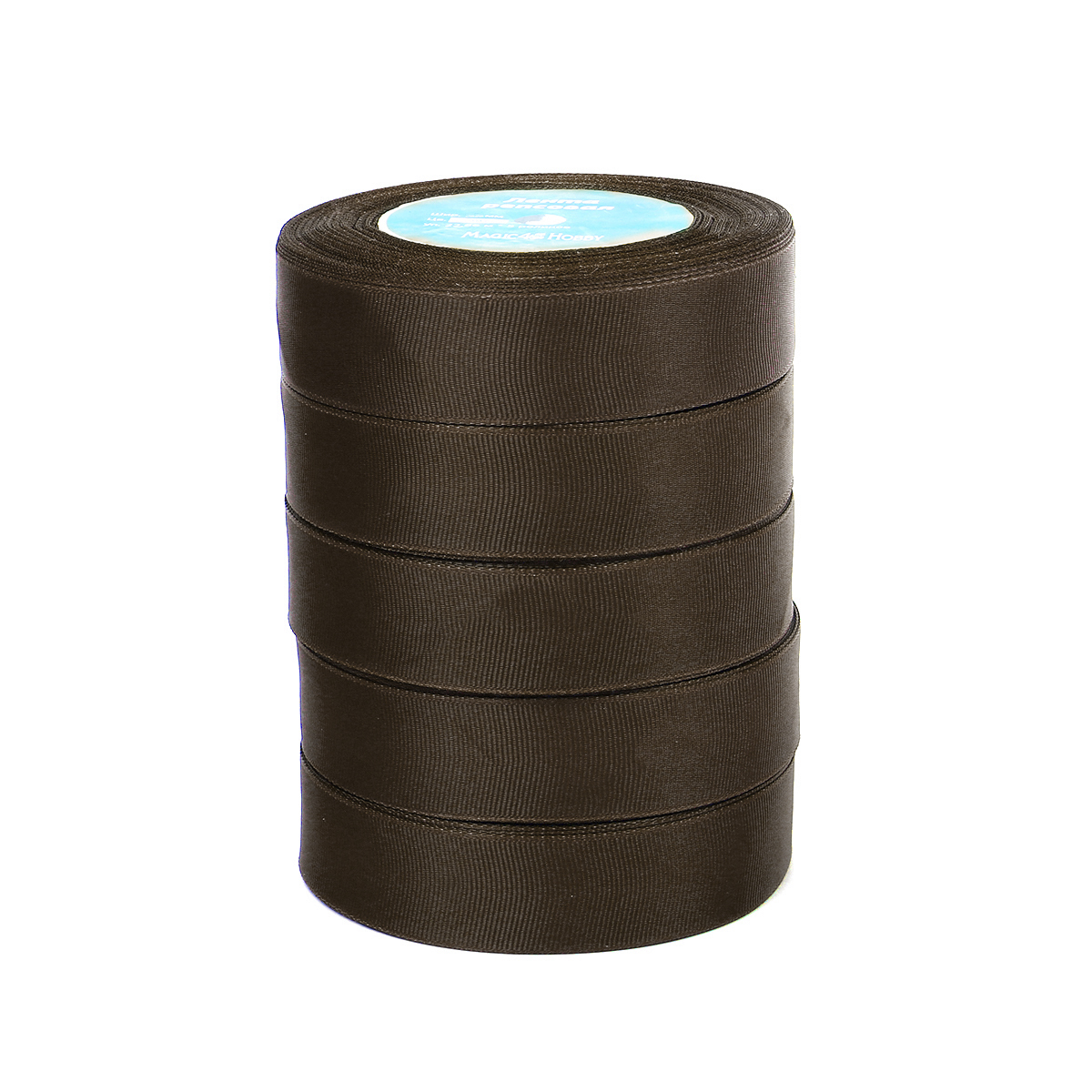 Лента репсовая 25мм цв.коричневый (22,86м) - 0