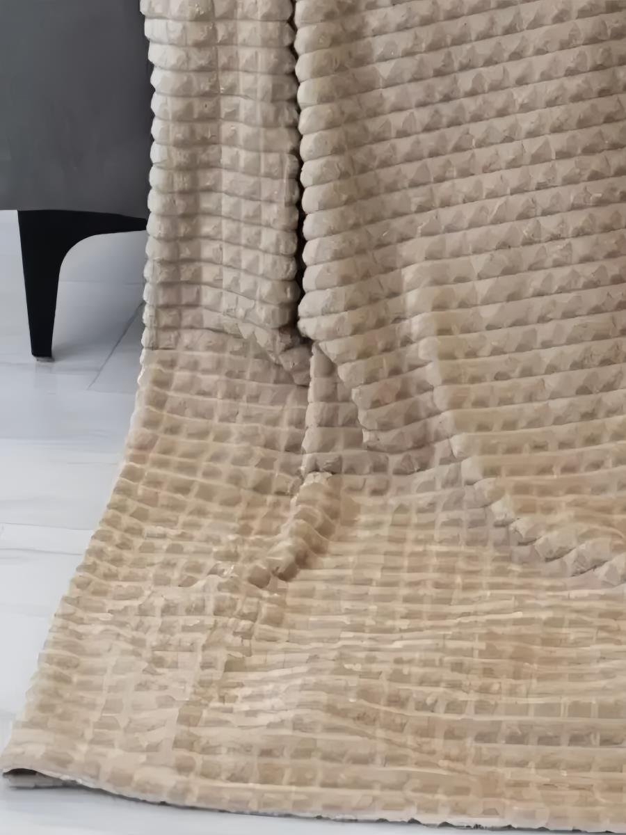 Плед велсофт Евро Бежевый - 0