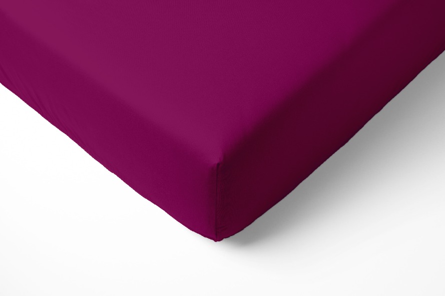 Простыня трикотажная на резинке Fine Line фуксия - 0