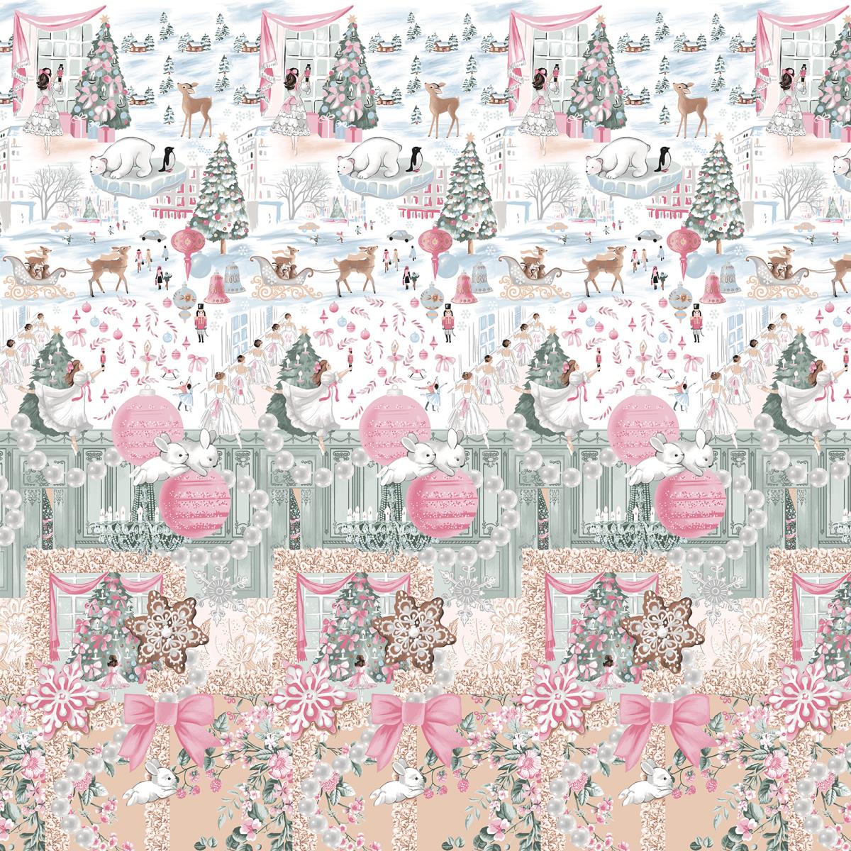 Перкаль 220 см наб рис.72111-1 Новогодний бал - 1