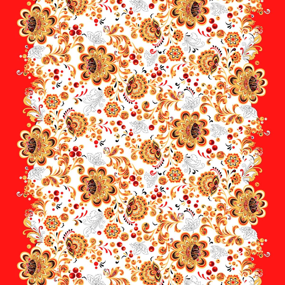 Рогожка 150 см наб рис.29407-1 Новая хохлома - 0