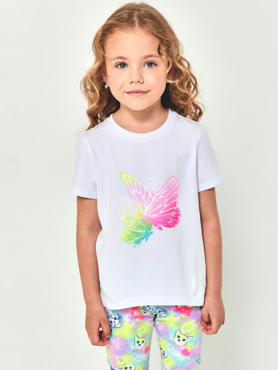 Фуфайка (футболка) д/дев Juno SS23GJ500 Nice белый - 3