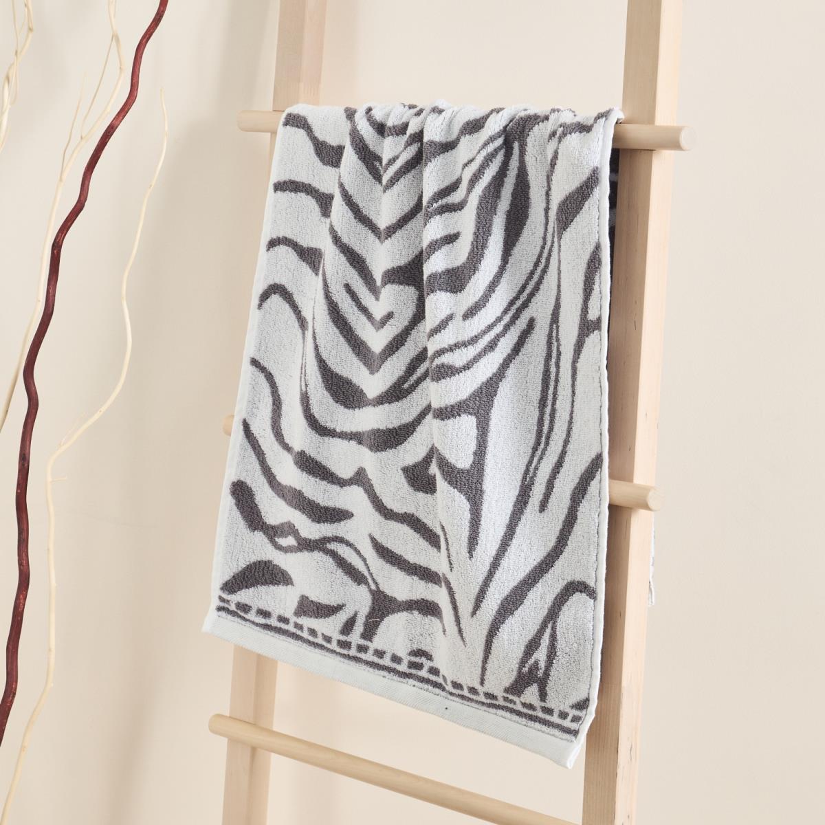 Полотенце махровое Fine Line Анималистика , серый, пестроткань - 0