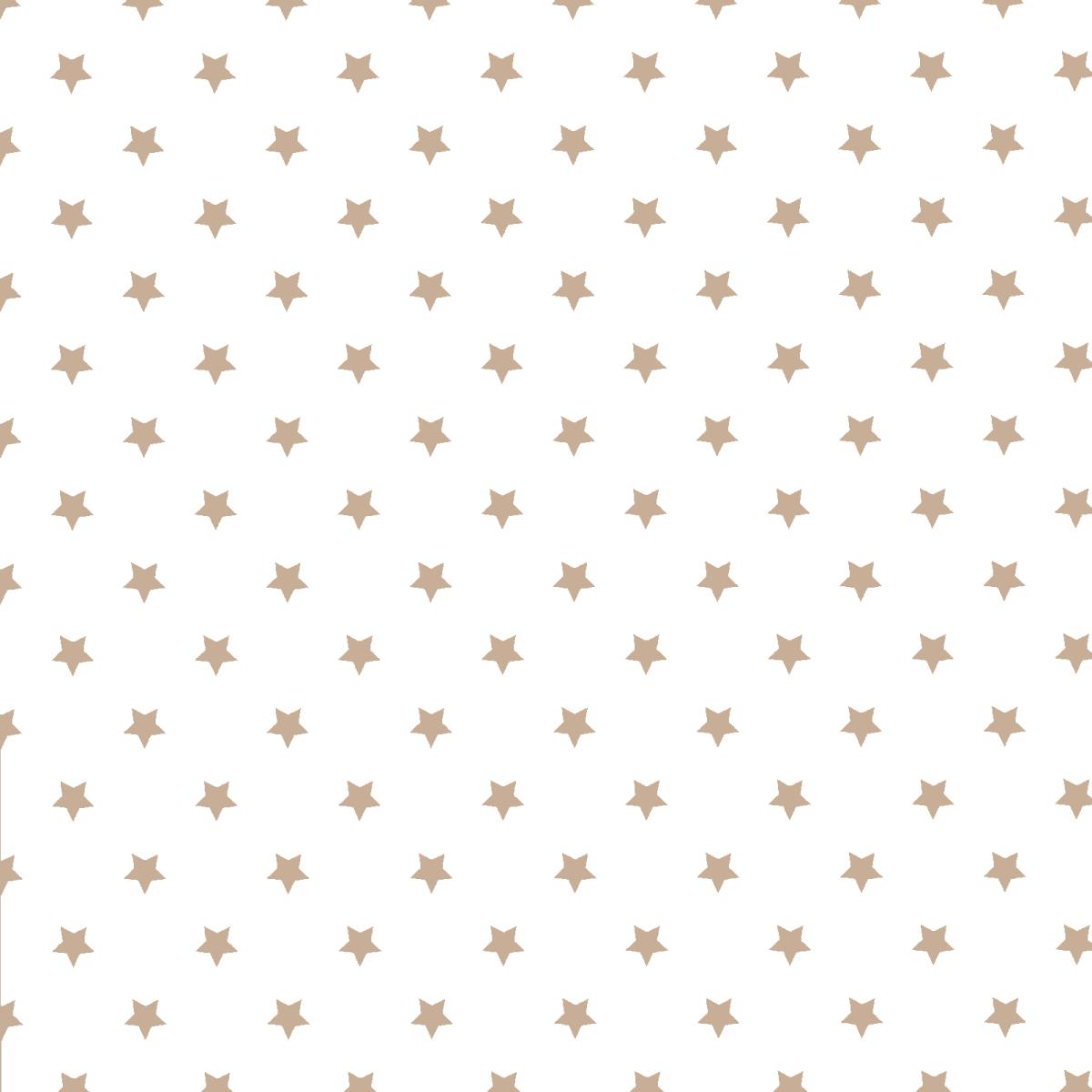 Перкаль 150 см наб рис.64017-3 Бежевые звезды на белом - 1