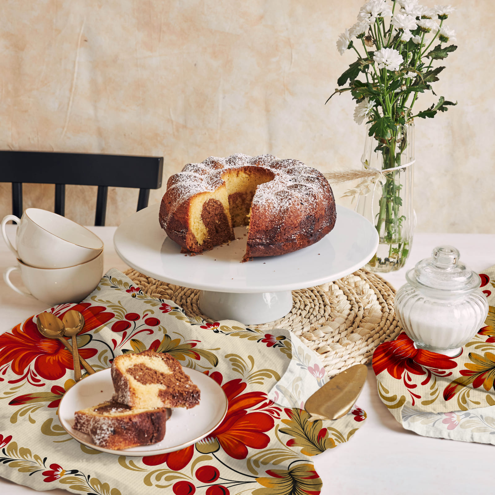 Полотно вафельное 50 см наб рис.29431-1 Аленький цветочек - 3