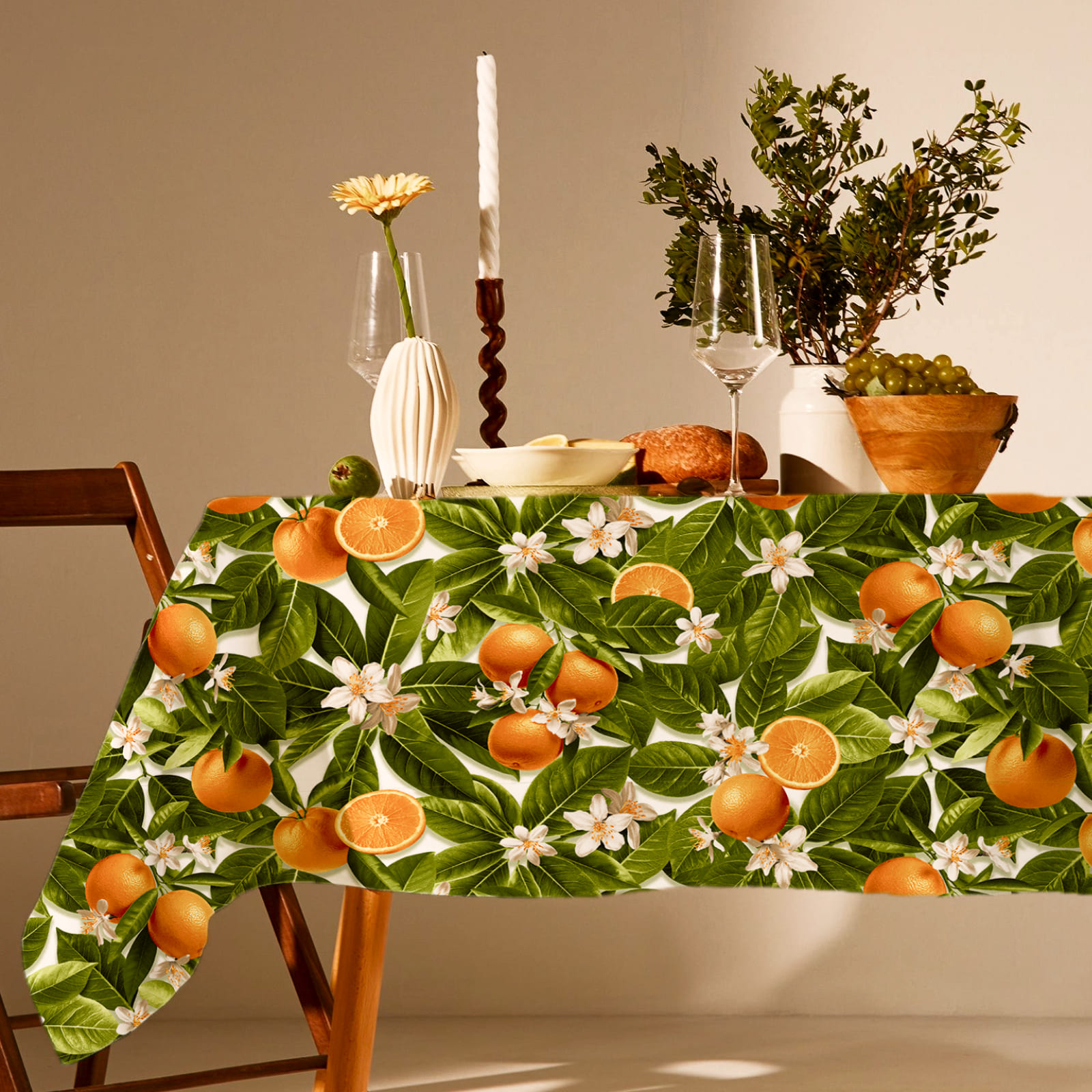 Рогожка 150 см наб рис.29426-1 Апельсины - 1