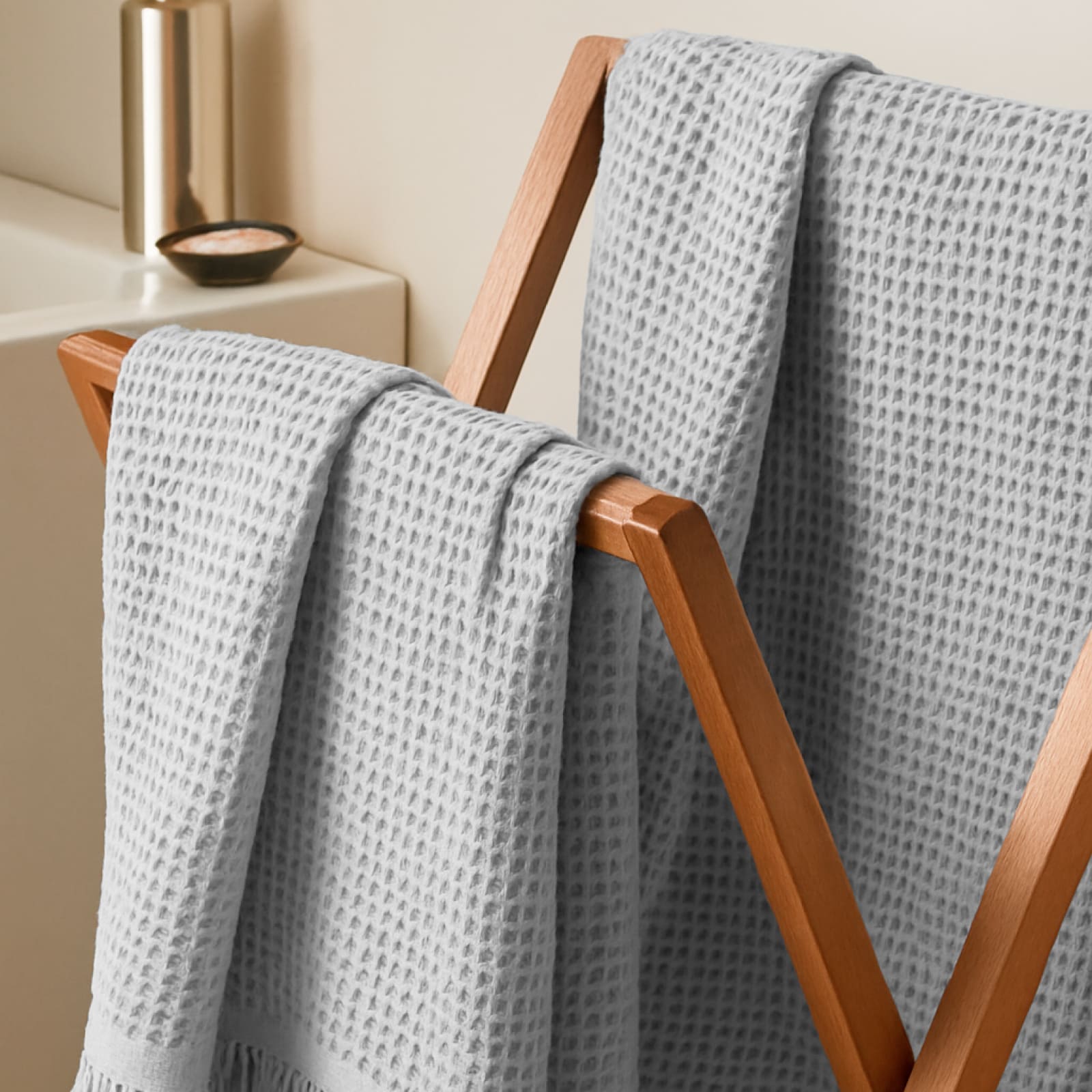 Полотно вафельное 150 см г/к рис.86020-13 светло-серый АК - 2