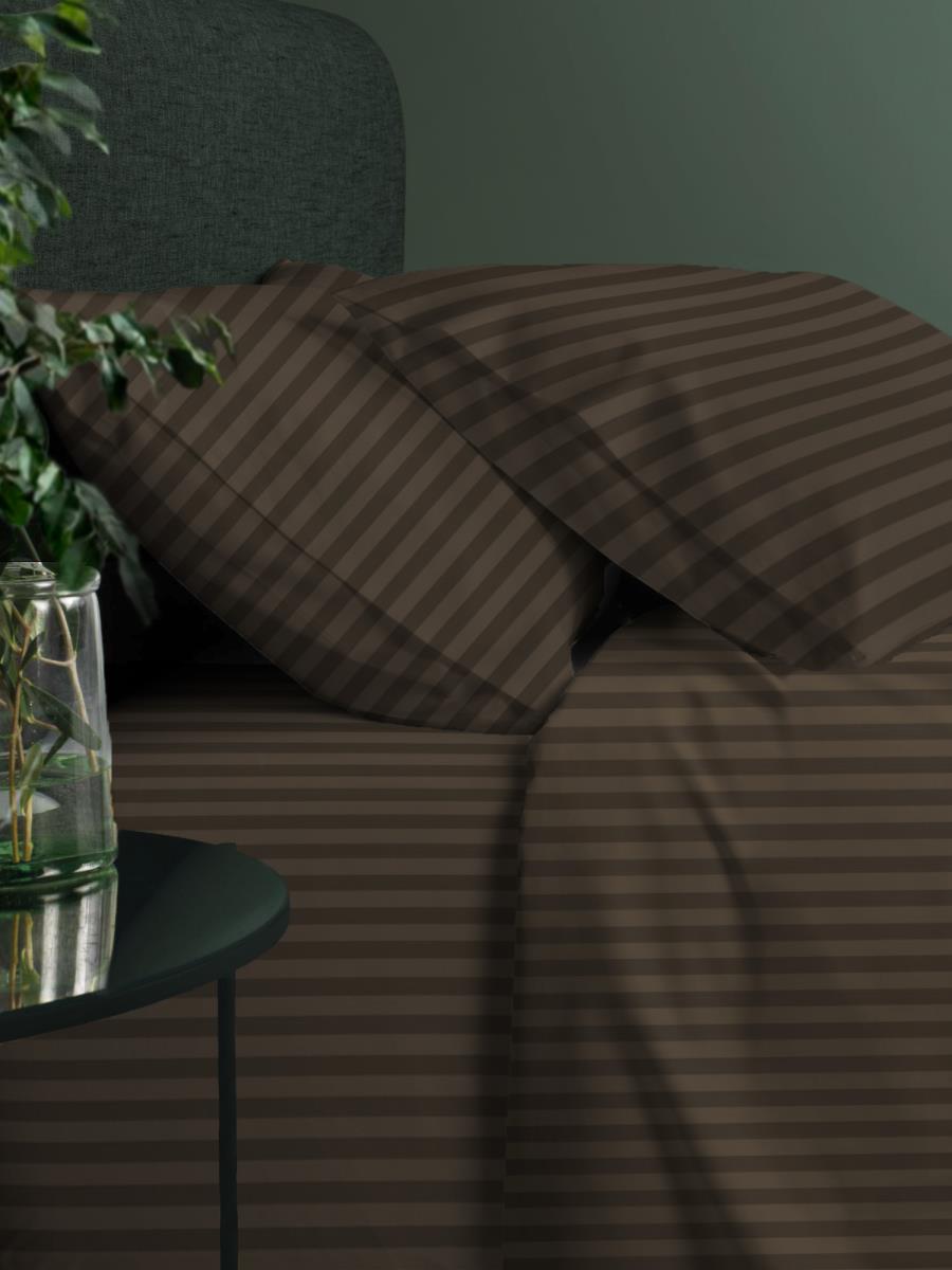 КПБ сатин Fine Line рис.6793-47 Капучино (лоток) - 0