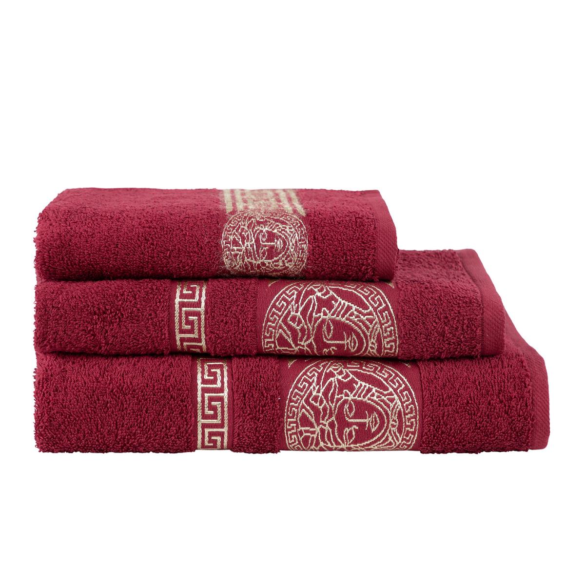 Полотенце махровое Gala бордюр Афина бордо - 0