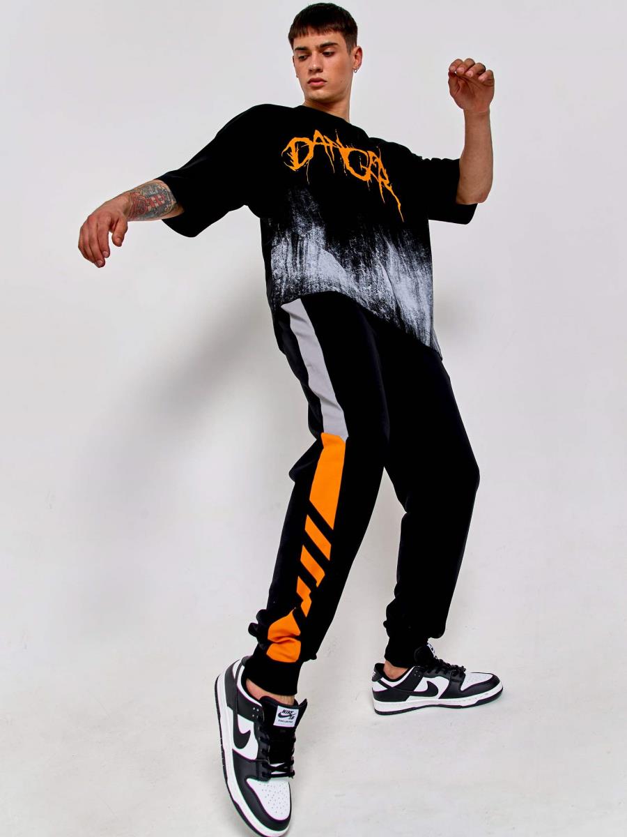 Брюки муж СRAZY GETUP артикул SS23BJ914 ОПАСНОСТЬ/DANGER черный - 3