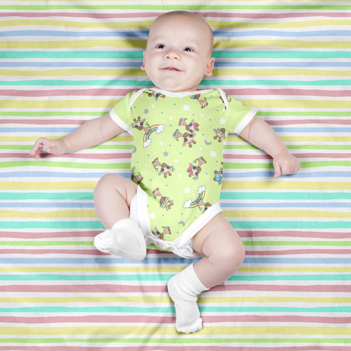 Фланель 90 см наб д/п рис.64063-1 Радужная полоска компаньон - 2