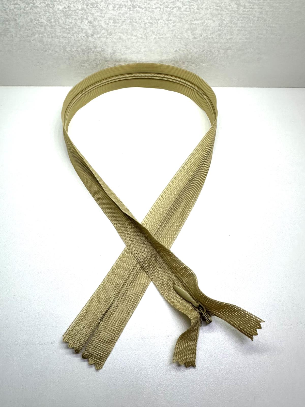 Молния потайная Т3  50 см ц278 бежевая - 0