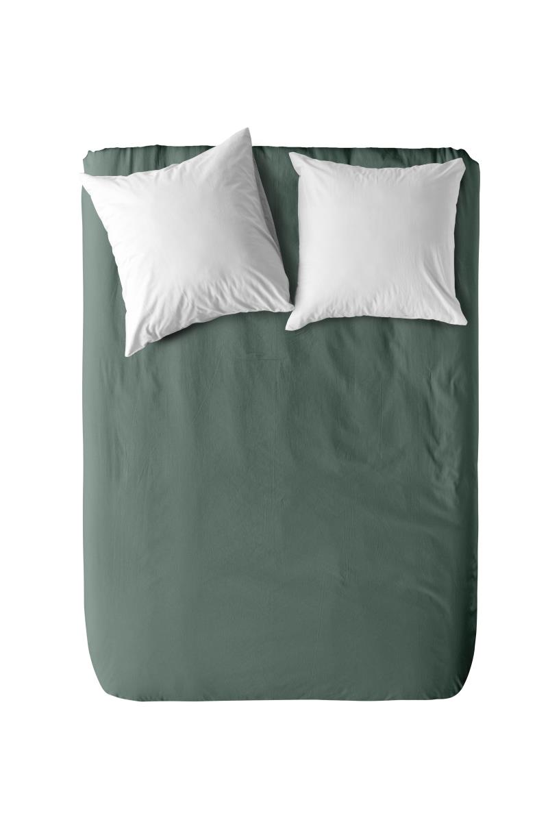 Простыня на резинке перкаль Актив WENGE рис.86078-9 Chinois Green - 0