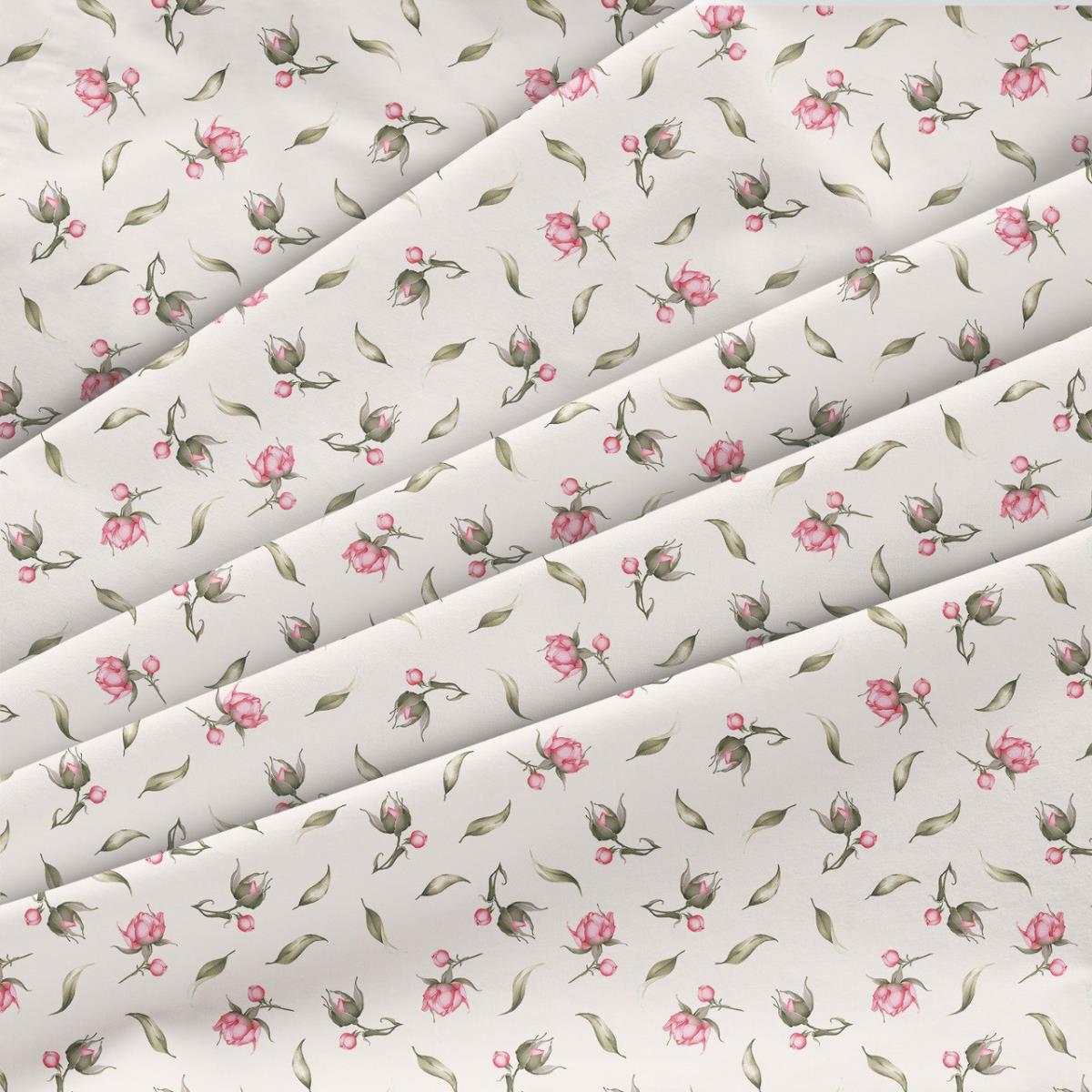 Бязь Премиум 220 см наб рис.50397-1 Розовый сад мелкий - 1