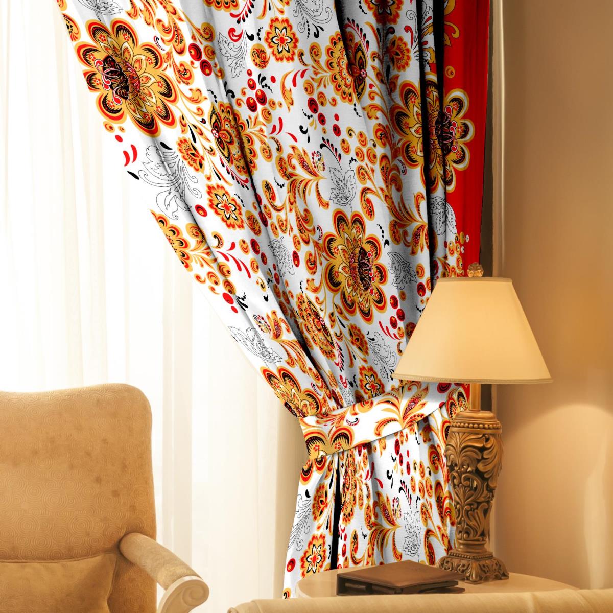 Рогожка 150 см наб рис.29407-1 Новая хохлома - 2